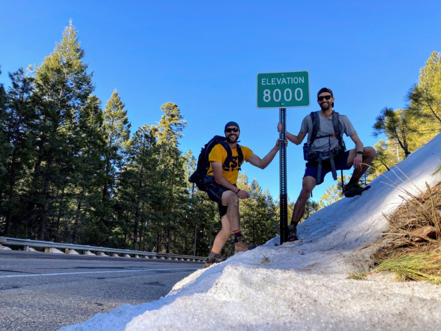 Nick Mathews (left) and Tony Florida (right) hiking Mt. Lemmon 2022